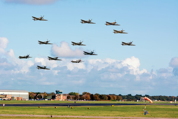 Twelve of the Best Spitfires Picture Board by David Stanforth