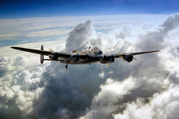 Lancaster Flying High Picture Board by David Stanforth