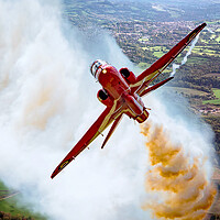 Buy canvas prints of Red Arrow - Up in Smoke  by David Stanforth