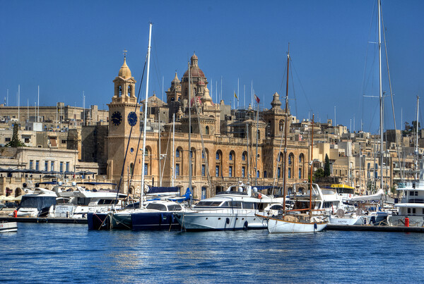 Valletta Harbour - Malta Picture Board by David Stanforth