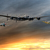 Buy canvas prints of BBMF end of a Long Day by David Stanforth