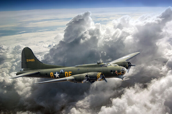 B17 Memphis Belle Picture Board by David Stanforth