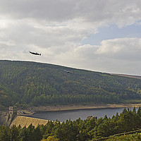 Buy canvas prints of Dambusters over Upper Derwent by MICHAEL YATES