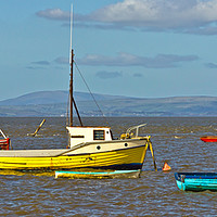 Buy canvas prints of Fishing Boats at Morecambe by MICHAEL YATES