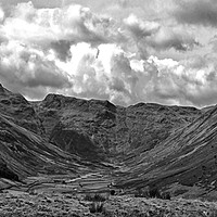 Buy canvas prints of Bowfell and Rossett Pike . by MICHAEL YATES