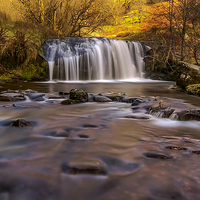 Buy canvas prints of  Waterfall, Brecon Beacons, Wales by Pete Watson
