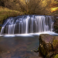 Buy canvas prints of Waterfall in the Brecon Beacons, South Wales  by Pete Watson