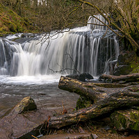 Buy canvas prints of Waterfall at Blaen y Glyn in the Brecon Beacons, S by Pete Watson