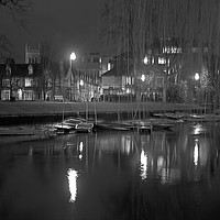 Buy canvas prints of Wintery Weeping Willow in Cambridge by Darren Willmin