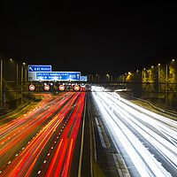 Buy canvas prints of M25 at night by Darren Willmin