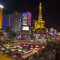 Buy canvas prints of Las Vegas strip at night by Darren Willmin