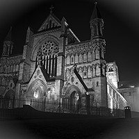 Buy canvas prints of St Albans Cathedral Halloween Night by Darren Willmin