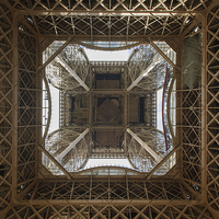 Buy canvas prints of  Eiffel Tower Abstract by Paul Warburton
