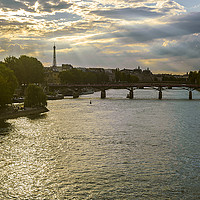 Buy canvas prints of River Seine at Dusk by Paul Warburton