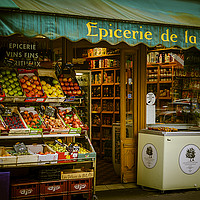 Buy canvas prints of French Grocery Store by Paul Warburton