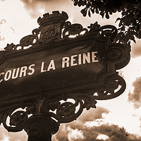 Buy canvas prints of Distressed Parisian Street Sign by Paul Warburton