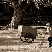 Buy canvas prints of Phimai Worker by Annette Johnson