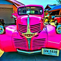 Buy canvas prints of 1949 Dodge Custom Pick up  by Annette Johnson