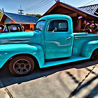 Buy canvas prints of Custom Ford Pick Up by Annette Johnson