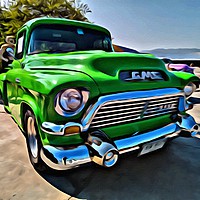 Buy canvas prints of Custom GMC Pick Up by Annette Johnson