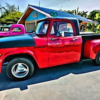 Buy canvas prints of Classic Dodge S Pick Up by Annette Johnson