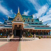 Buy canvas prints of Wat Phar Pu korn by Annette Johnson