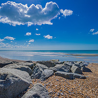 Buy canvas prints of Lancing Beach by Annette Johnson