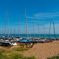 Buy canvas prints of Sail Boats at Bexhill on Sea by Annette Johnson