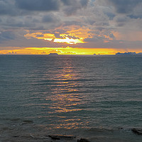 Buy canvas prints of Sunset at Klong Khong Beach by Annette Johnson