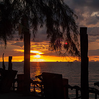 Buy canvas prints of Sunset at Klong Khong Beach #2 by Annette Johnson