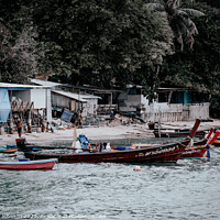 Buy canvas prints of Sea Gypsy Village (Baan Chao Thai Mai) by Annette Johnson