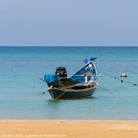 Buy canvas prints of How Blue is the Sea? Nai Yang Phuket by Annette Johnson