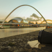 Buy canvas prints of  Millennium Bridge, Newcastle upon Tyne  by Ryhan Hussain