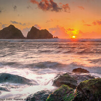 Buy canvas prints of Majestic Cornish Coastal Sunset by Jeremy Sage