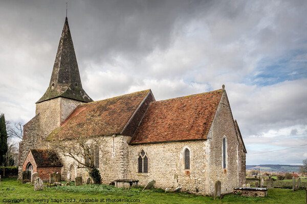 Ancient Beauty: St. Mary's Church in Hinxhill Picture Board by Jeremy Sage