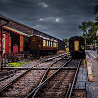 Buy canvas prints of Converging Rails at Tenterden Town by Jeremy Sage