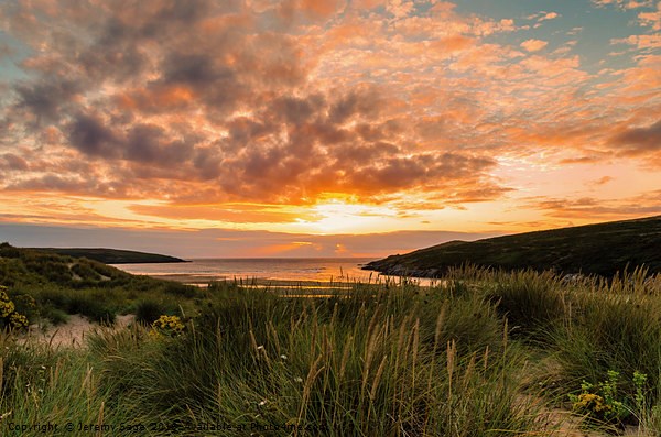 Majestic Crantock Dunes at Sunset Picture Board by Jeremy Sage