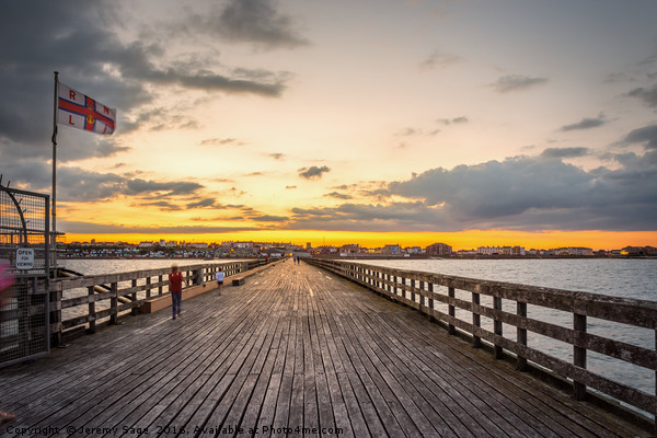 Pier Sunset Picture Board by Jeremy Sage