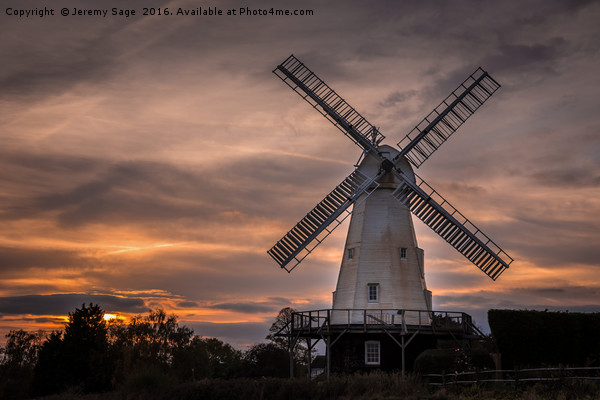 Iconic Kentish Windmill at Twilight Picture Board by Jeremy Sage