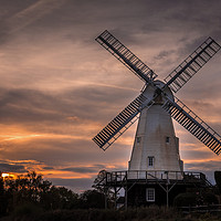 Buy canvas prints of Iconic Kentish Windmill at Twilight by Jeremy Sage