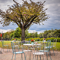 Buy canvas prints of Delightful Outdoor Cafe Setting by Jeremy Sage