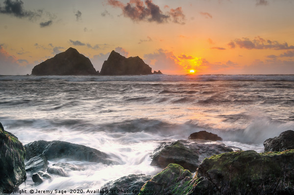 Majestic Cornish Sunset Picture Board by Jeremy Sage