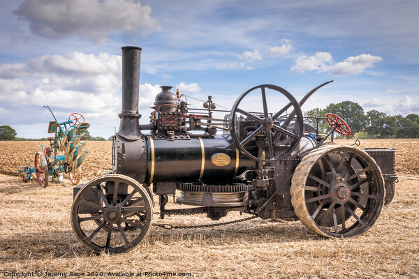 The Mighty 14-Horsepower Steam Plough Picture Board by Jeremy Sage