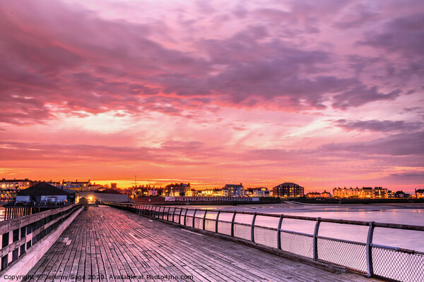 A Glowing Sunset on the Historic Walton Pier Picture Board by Jeremy Sage