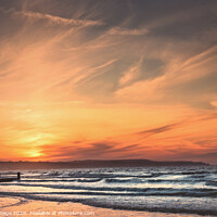 Buy canvas prints of A Glowing Sunrise on Dymchurch Beach by Jeremy Sage