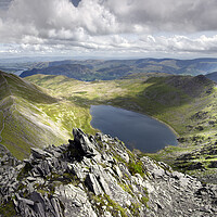 Buy canvas prints of Light and Shadows on Striding Edge and Catstycam by Martin Lawrence