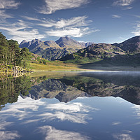 Buy canvas prints of Dancing Clouds over Blea Tarn and the Langdales by Martin Lawrence