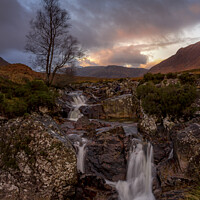 Buy canvas prints of Buachaille Etive Mòr Waterfall by phil pace
