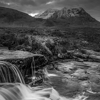 Buy canvas prints of Waterfalls at Kingshouse in B&W  by phil pace
