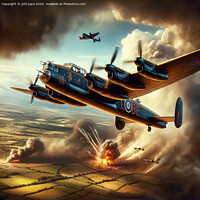 Buy canvas prints of Wings of Valor: The Lancaster's Assault by phil pace